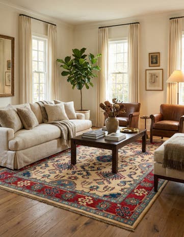 5' 10 x 9' Hand Knotted Kazak Rug