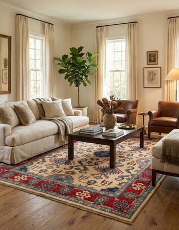 5' 10 x 9' Hand Knotted Kazak Rug