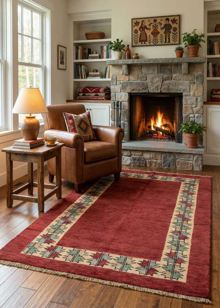 4' x 6' 4 Hand Knotted Kashkuli Gabbeh Oriental Wool Rug