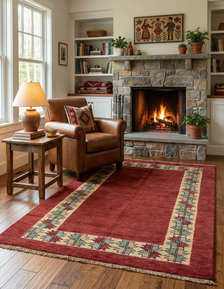 Detail image of 4' x 6' 4 Hand Knotted Kashkuli Gabbeh Oriental Wool Rug