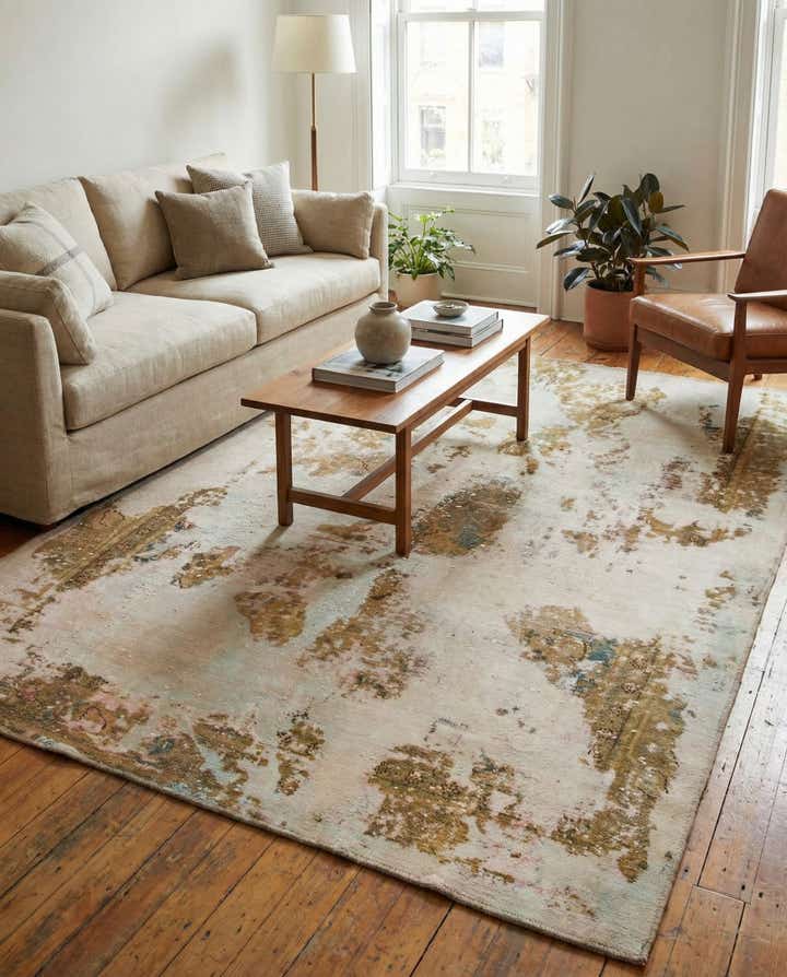 5' 10 x 7' 4 Hand Knotted Ultra Vintage Persian Wool Rug