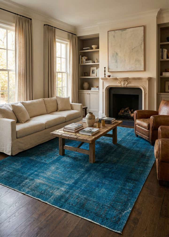 10' x 13' Hand Knotted Ultra Vintage Persian Wool Rug