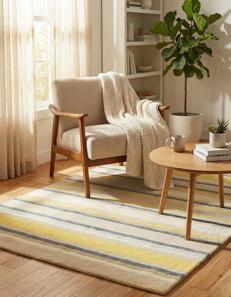 Detail image of 4' x 5' 7 Luna Wool Rug