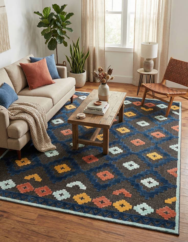 Detail image of 9' x 12' Easy-Clean Belize Indoor / Outdoor Rug