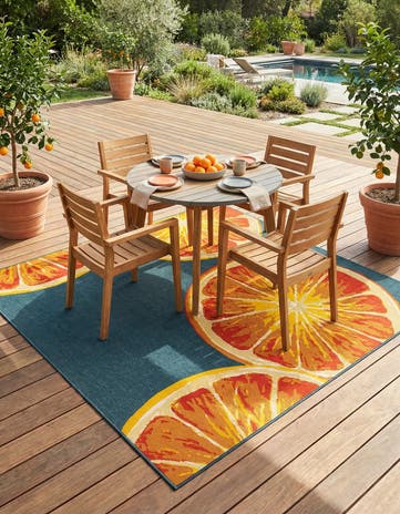 10' x 10' Easy-Clean Modern Indoor / Outdoor Square Rug