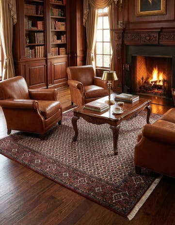 6' 8 x 6' 9 Bidjar With Silk Square Rug