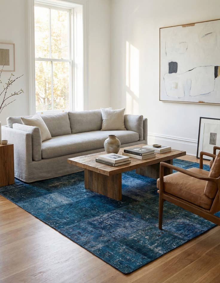 Detail image of 4' 11 x 6' 9  Hand Knotted Ultra Vintage Persian Wool Rug