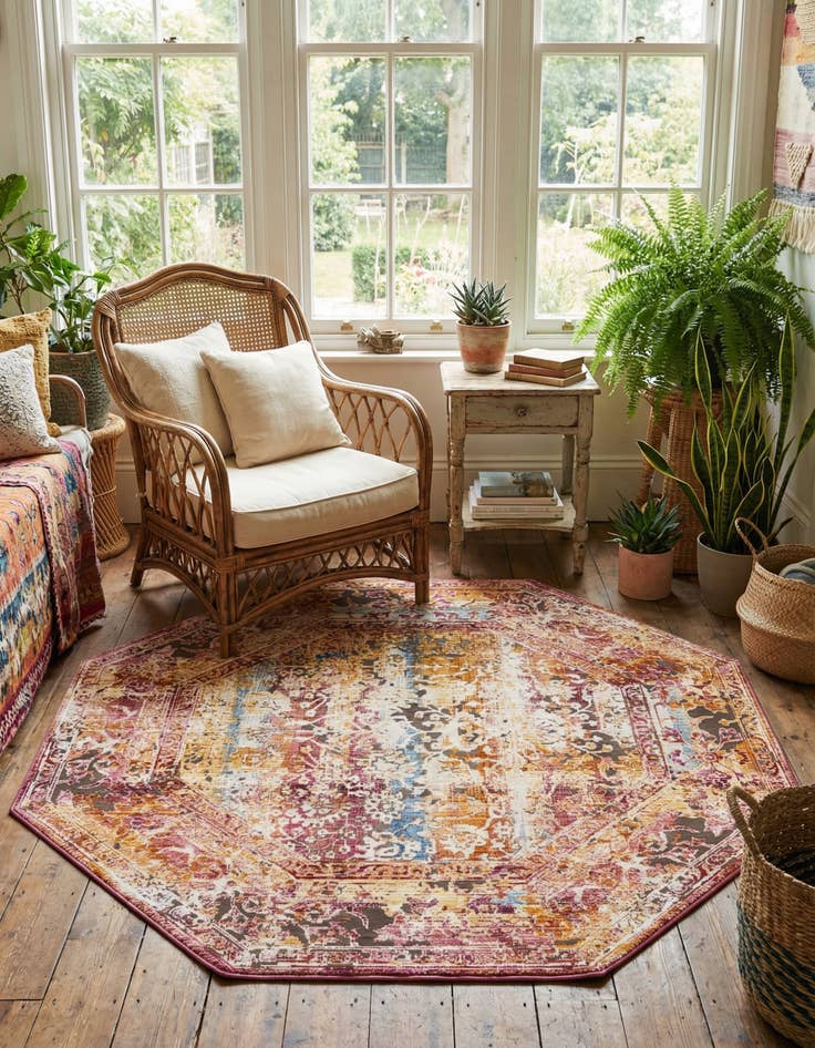 Detail image of 7' 10 x 7' 10 Deepa Octagon Rug