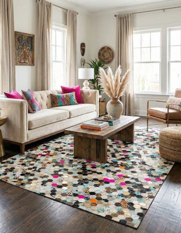 5' x 8' 1 Cowhide Stocks Rug