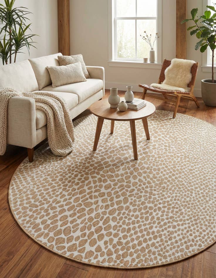 Detail image of 7' 10 x 10' Easy-Clean Jill Zarin Cape Town Indoor / Outdoor Oval Rug