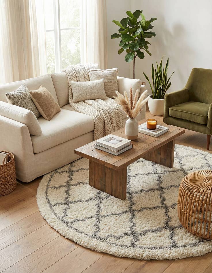 Detail image of  8' x 8' Infinity Shag Round Rug