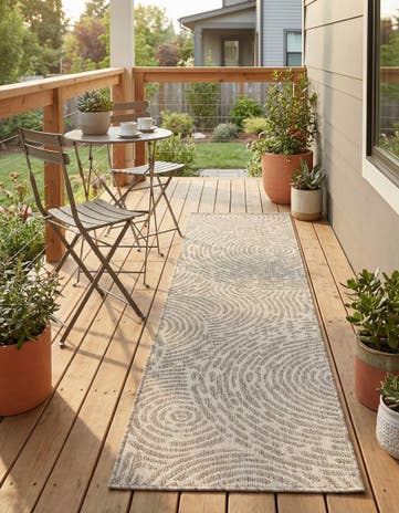 2' x 8' Easy-Clean Modern Indoor / Outdoor Runner Rug