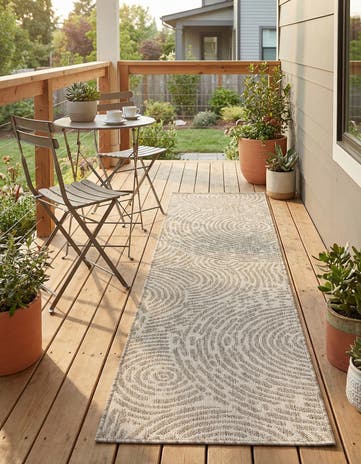 2' x 8' Easy-Clean Modern Indoor / Outdoor Runner Rug