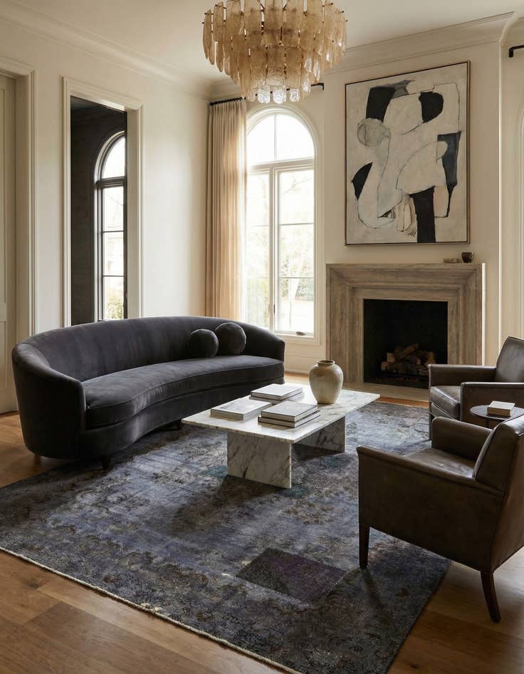 Detail image of 9' 5 x 12' 3  Hand Knotted Ultra Vintage Persian Wool Rug