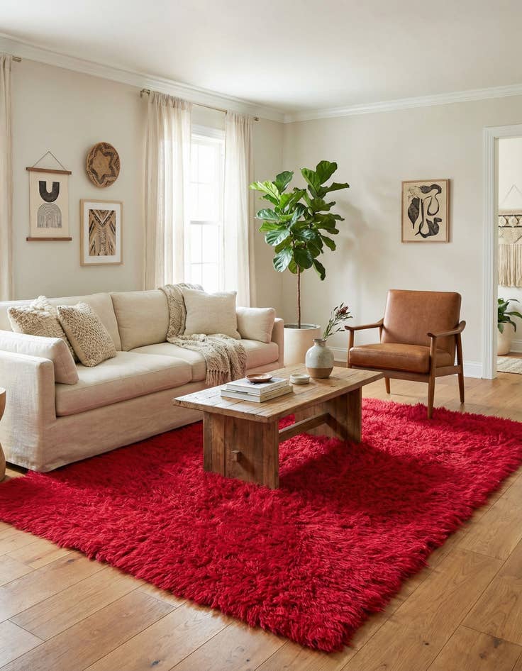 Detail image of 4' 4 x 6' 2  Hand Knotted Moroccan Wool Rug