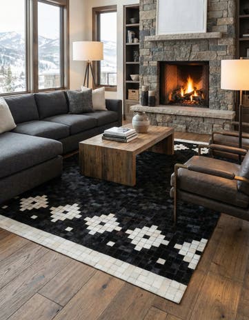 5' 1 x 7' 11 Cowhide Stocks Rug