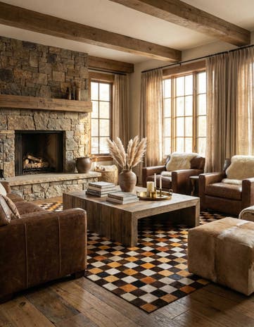 5' 2 x 8' 1 Cowhide - Patchwork Rug