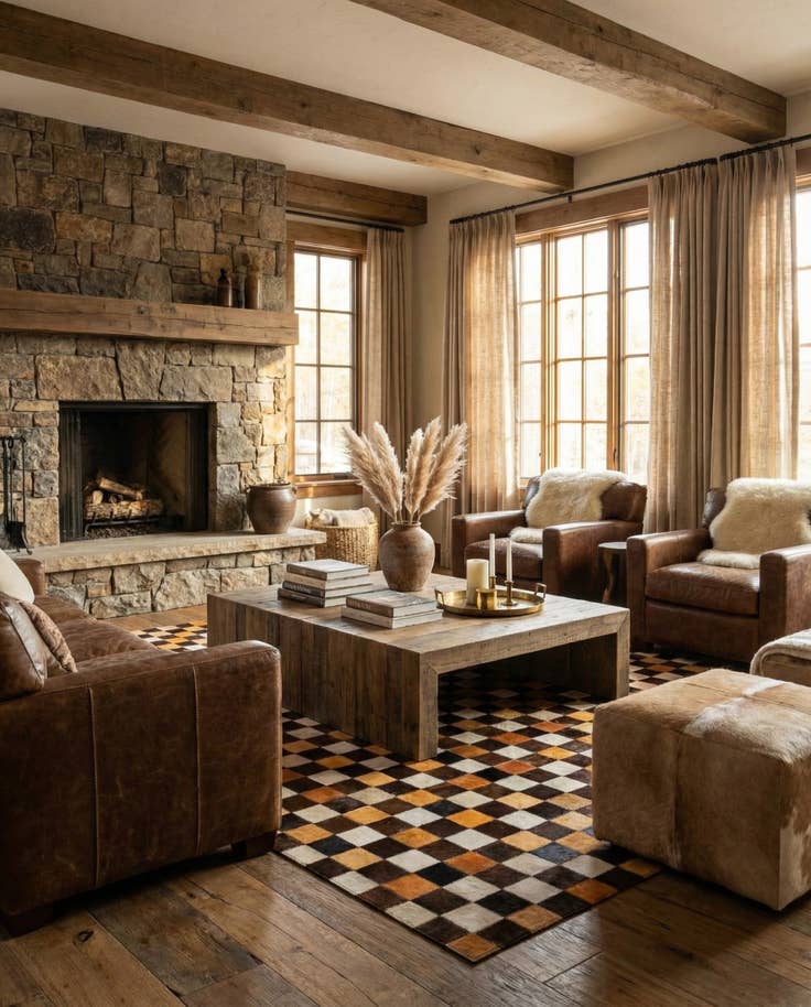 Detail image of 5' 2 x 8' 1 Cowhide - Patchwork Rug