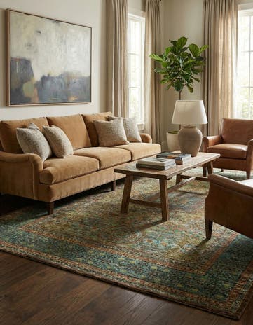 6' 11 x 9' 7 Hand Knotted Mamluk Ziegler Rug