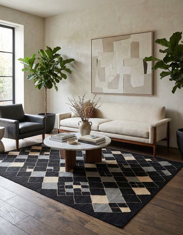 5' x 6' Hand Woven Kilim Modern Wool Rug