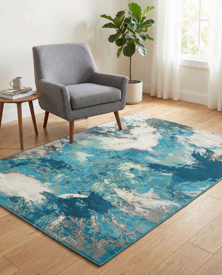 4' 1 x 6' 1 Easy-Clean Modern Indoor / Outdoor Rug