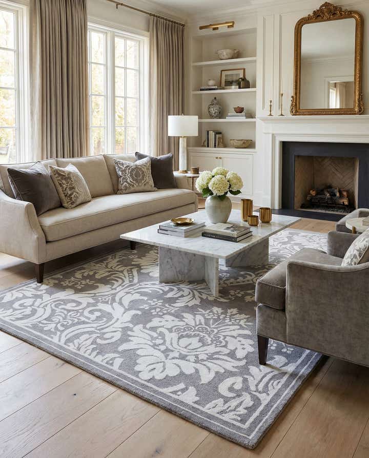 5' 7 x 7' 10 Hand Knotted Darya Wool Rug