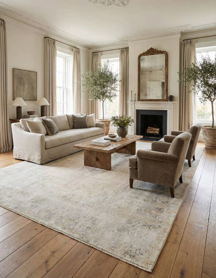 Detail image of 9' 10 x 12' 7 Vintage Royal Wool Rug