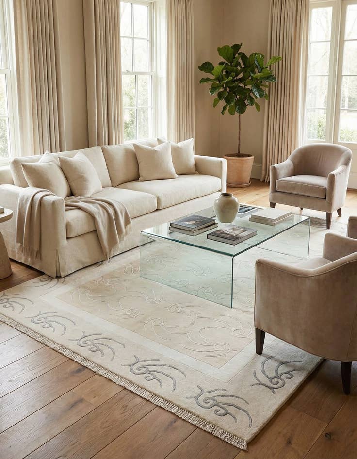 Detail image of 5' 7 x 7' 10  Hand Knotted Darya Wool Rug