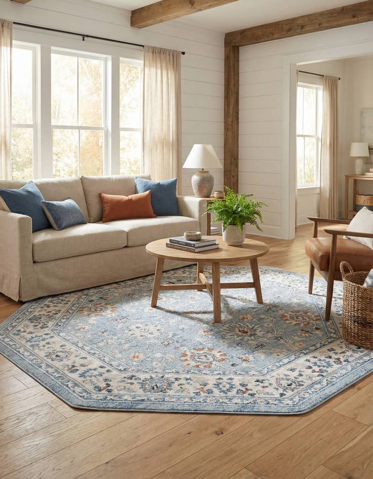 Detail image of 7' 10 x 7' 10 Charlotte Octagon Rug