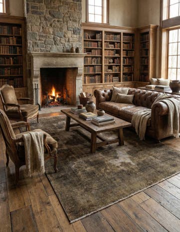 7' x 10' 6 Vintage Wool Rug