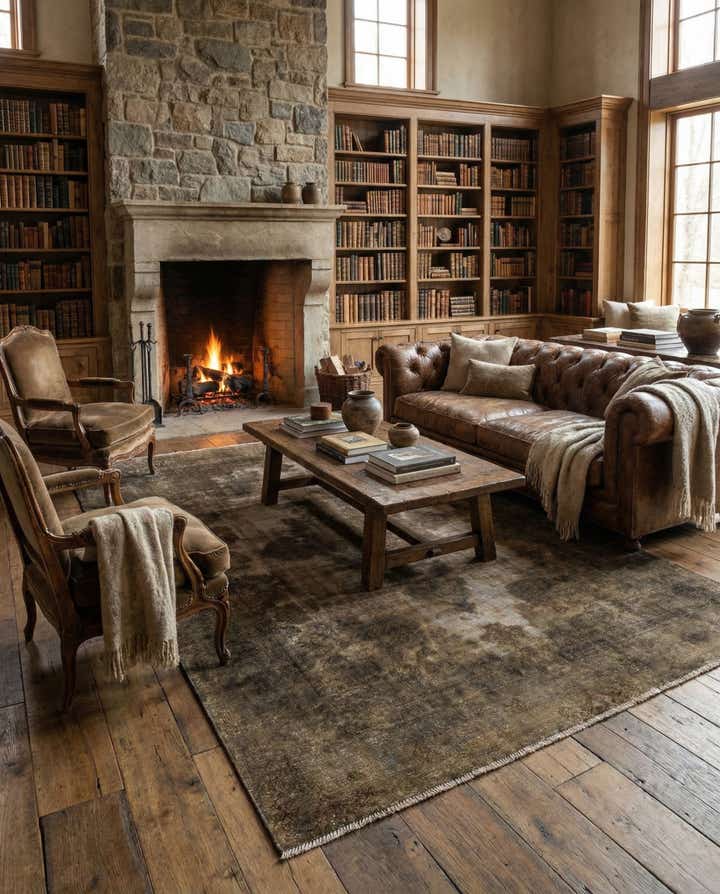 7' x 10' 6 Vintage Wool Rug