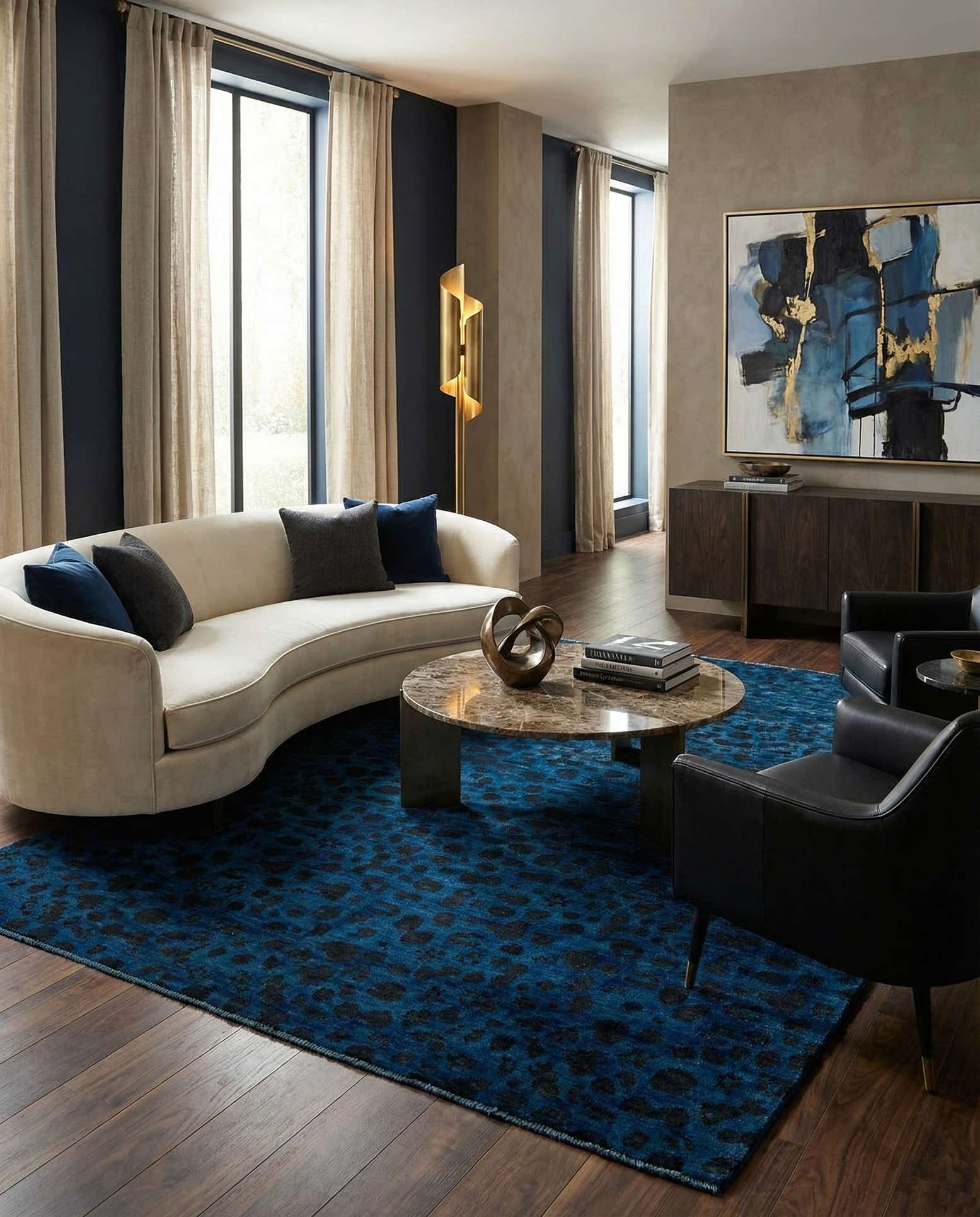6' 3 x 9' 9 Hand Knotted Darya Wool Rug