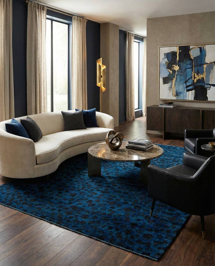 Detail image of 6' 3 x 9' 9 Hand Knotted Darya Wool Rug