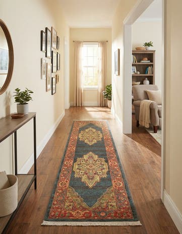 Navy Blue Sara Runner Rug