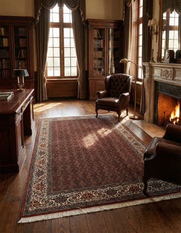 6' 7 x 9' 10 Hand Knotted Bidjar Persian Wool Rug