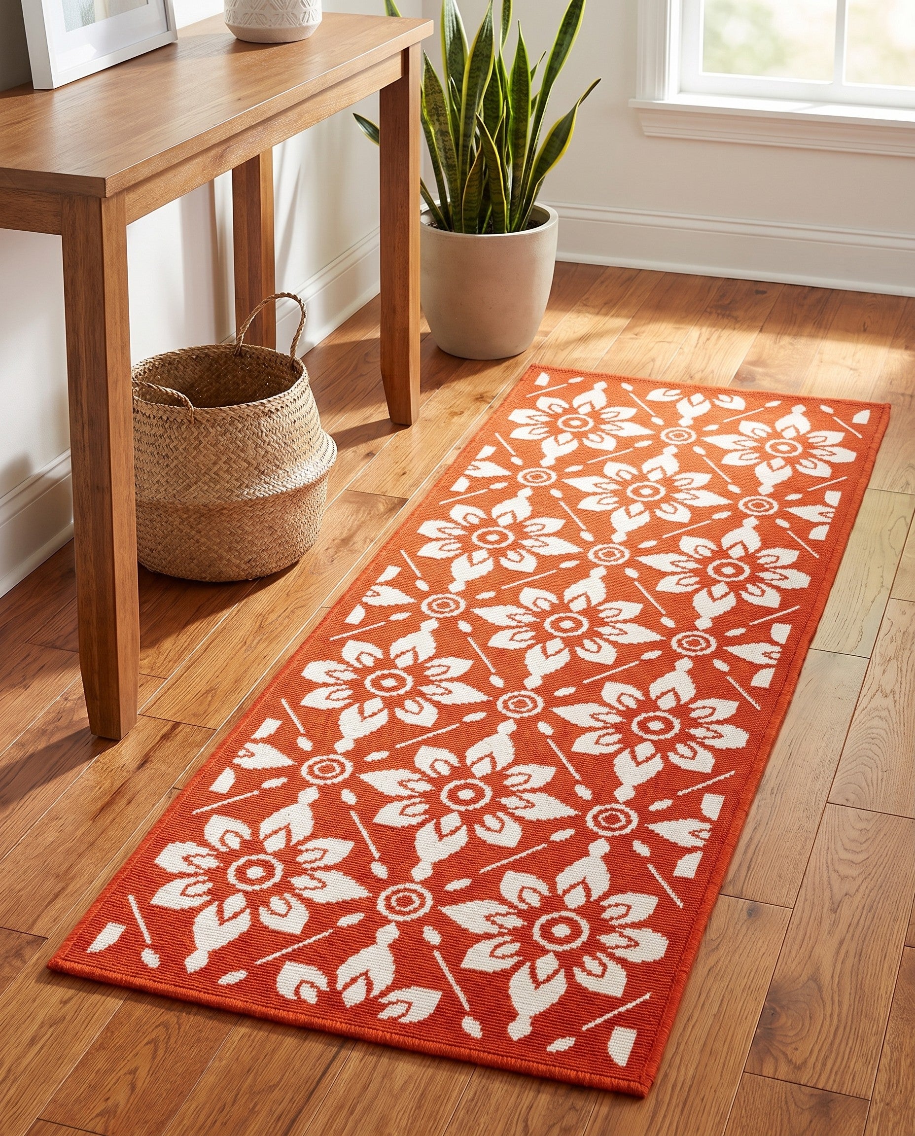 2' x 5' Easy-Clean Lattice Indoor / Outdoor Runner Rug