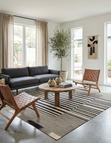 5' 10 x 7' 7 Hand Woven Kilim Modern Wool Rug