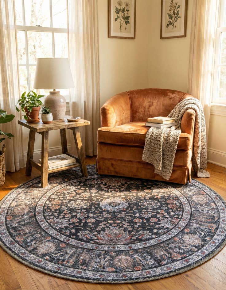 Detail image of 4' x 4' Yara Round Rug