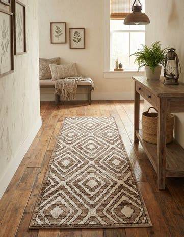 Chocolate Brown Hermitage Runner Rug