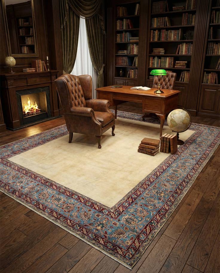 Detail image of 7' 3 x 9' 11 Hand Knotted Tabriz Persian Rug