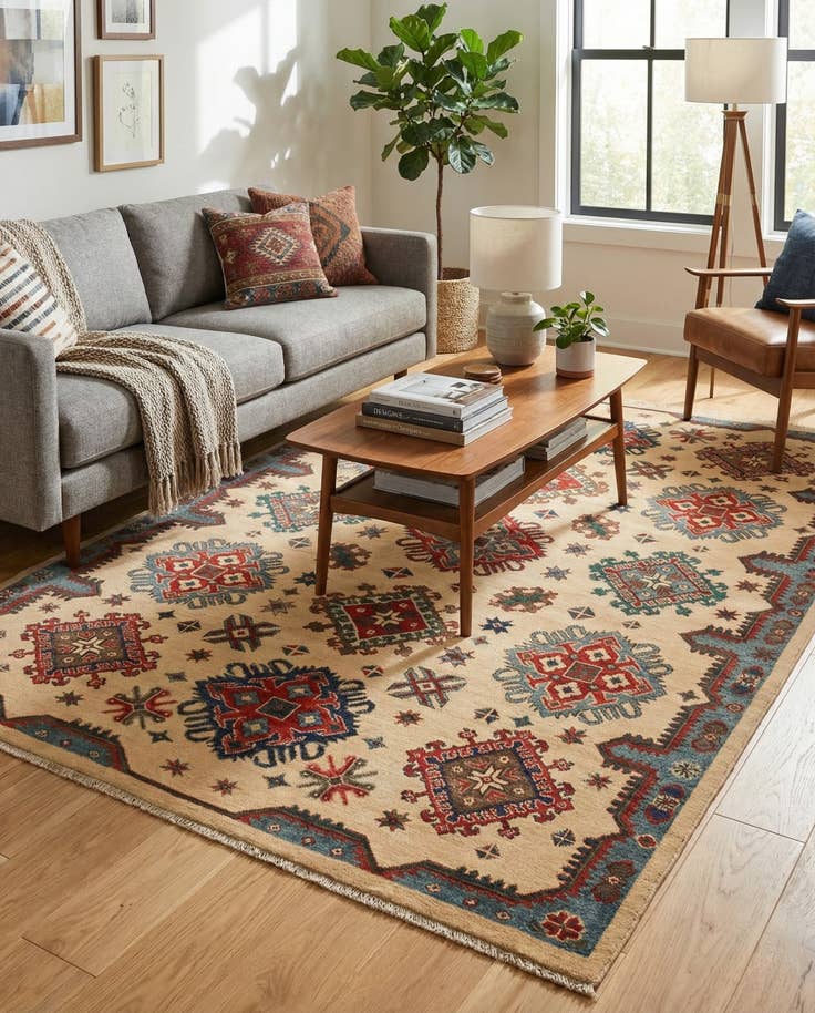 Detail image of 5' 9 x 7' 8 Hand Knotted Kazak Rug