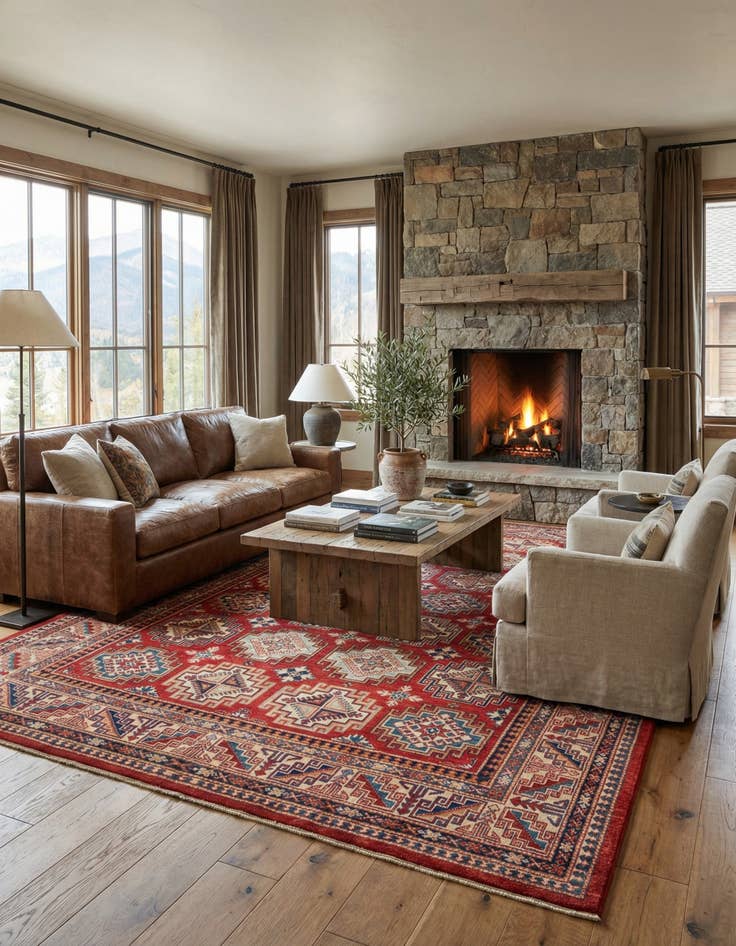 Detail image of 8' 3 x 11' 2  Hand Knotted Kazak Rug