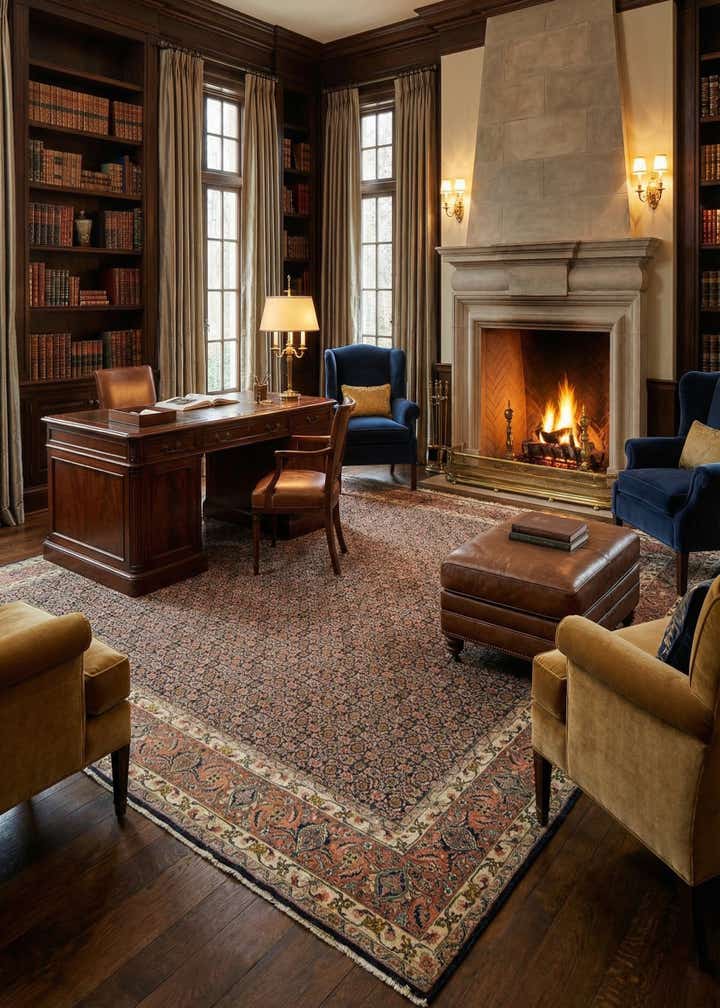 9' 10 x 9' 10 Hand Knotted Bidjar Persian Square Rug