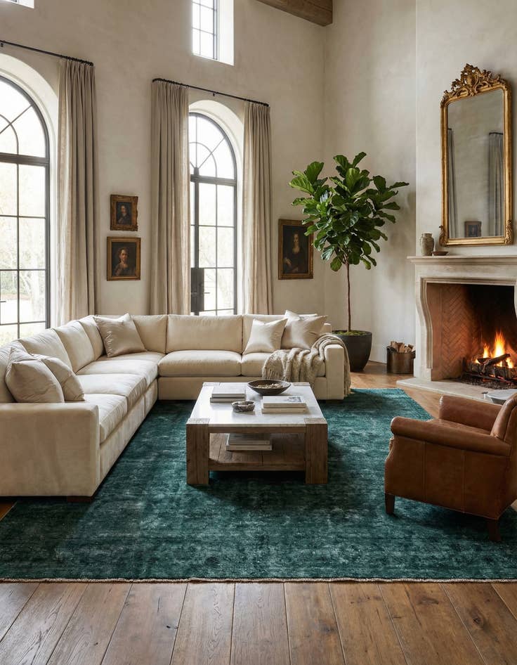 Detail image of 9' 8 x 10' 10  Hand Knotted Ultra Vintage Persian Wool Square Rug