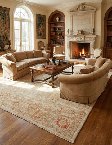 12' 2 x 17' 2 Hand Knotted Peshawar Ziegler Oriental Rug