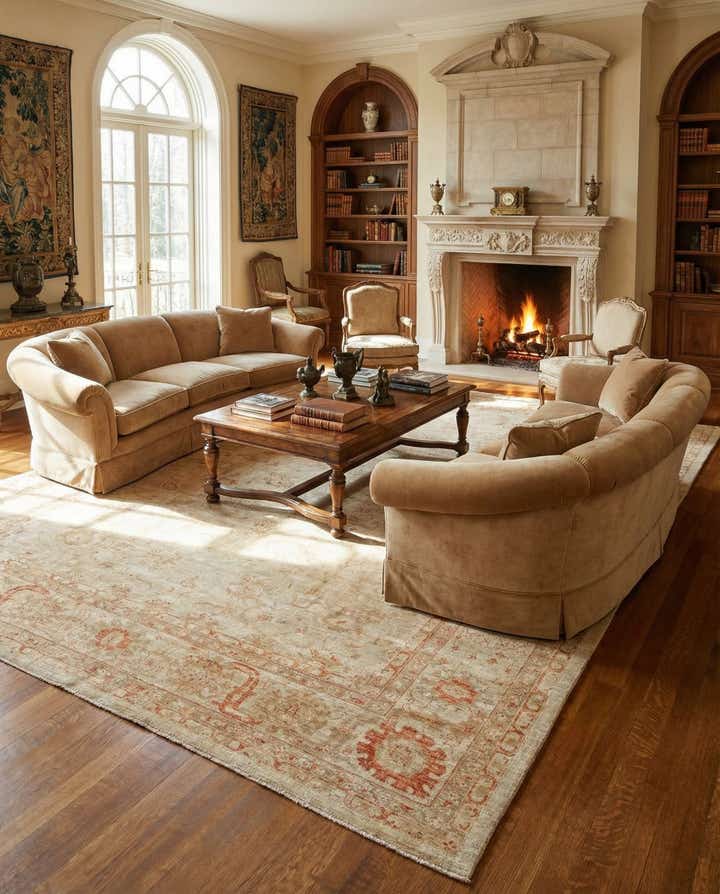 12' 2 x 17' 2 Hand Knotted Peshawar Ziegler Oriental Rug