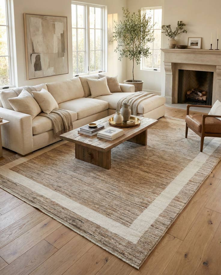 Detail image of 10' 5 x 14' 6 Hand Knotted Moroccan Wool Rug