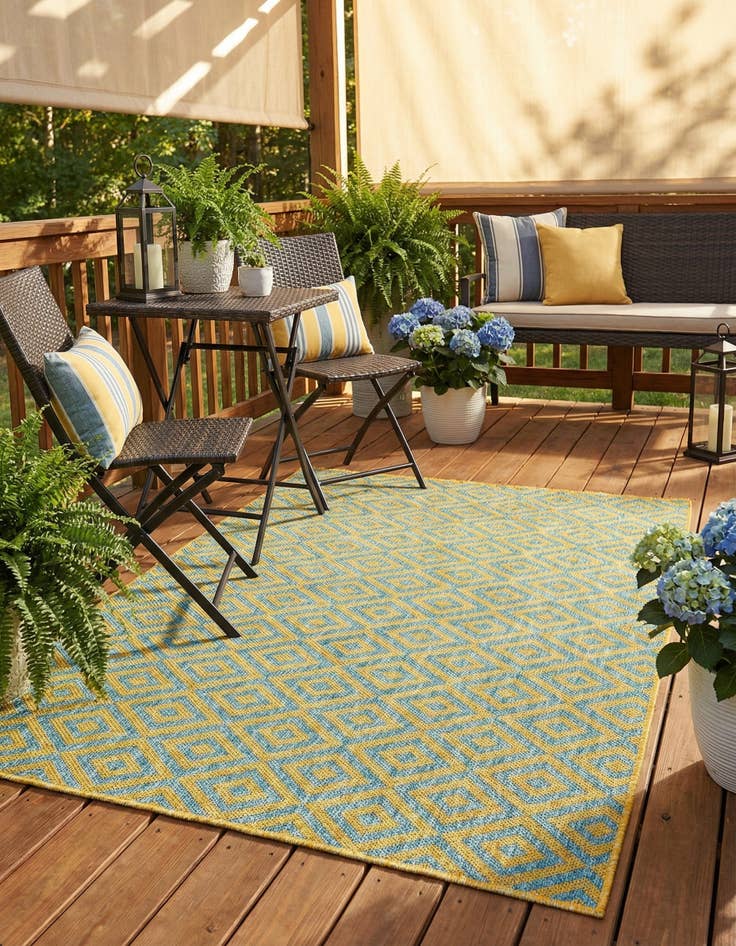 Detail image of 2' x 3'  Washable Jill Zarin Costa Rica Indoor / Outdoor Rug