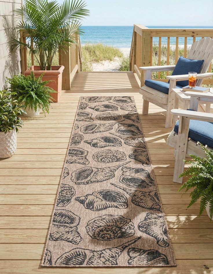 Detail image of 2' 7 x 12' Easy-Clean Coastal Indoor / Outdoor Runner Rug
