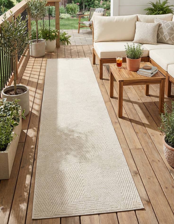 Detail image of 2' 7 x 12'  Washable Sabrina Soto Indoor / Outdoor Runner Rug